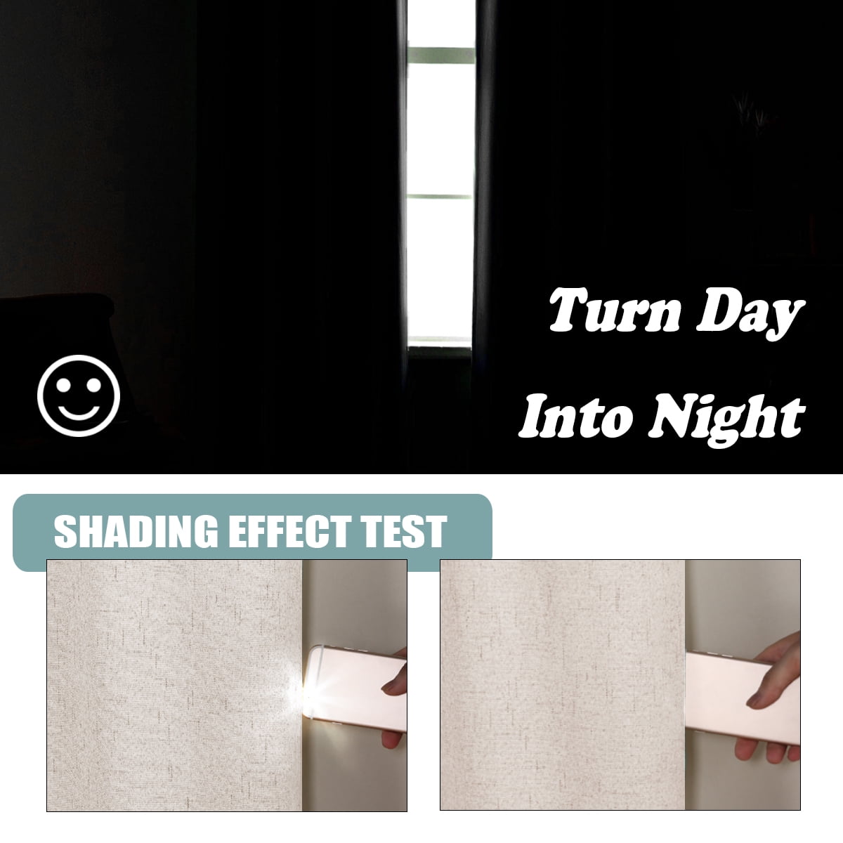 H.VERSAILTEX Natural Linen Blackout Curtains Set of 2 Panels, 100% Completely Blackout Curtains for Sliding Glass Door/Patio (52" x 96", Natural)