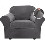 Modern Velvet Plush High Stretch Sofa Slipcover