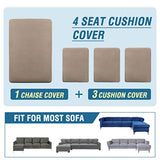 Sectional Couch Covers 3 Pieces Sofa Seat Cushion Covers L Shape Separate