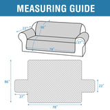 H.VERSAILTEX 100% Waterproof Sofa Cover Non-Slip Machine Washable with Elastic Straps Slipcovers Pet-friendly Furniture Protector (Oversized Sofa, French Oak)