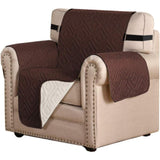 Reversible Furniture Protector Anti-Slip Water Resistant 2" Elastic Straps Couch Covers