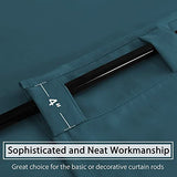 Blackout Thermal Insulated Room Darkening Back Tab/Rod Pocket Solid Color Curtains
