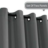 Blackout Thermal Insulated Grommet Solid Color Curtains