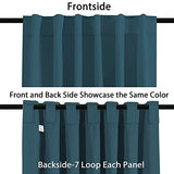 Blackout Thermal Insulated Room Darkening Back Tab/Rod Pocket Solid Color Curtains