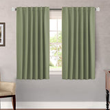 Blackout Thermal Insulated Room Darkening Back Tab/Rod Pocket Solid Color Curtains