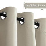 Blackout Thermal Insulated Grommet Solid Color Curtains