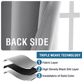 Blackout Thermal Insulated Room Darkening Back Tab/Rod Pocket Solid Color Curtains