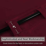 Blackout Thermal Insulated Room Darkening Back Tab/Rod Pocket Solid Color Curtains