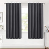 Blackout Thermal Insulated Room Darkening Back Tab/Rod Pocket Solid Color Curtains