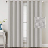 Linen Blackout Curtains Thermal Insulated Primitive Textured Grommet Curtains