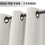 Linen Blackout Thermal Insulated  Primitive Textured Grommet Curtain