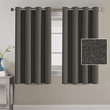 Linen Blackout Thermal Insulated  Primitive Textured Grommet Curtain
