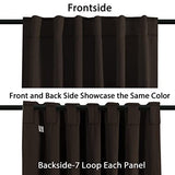 Blackout Thermal Insulated Room Darkening Back Tab/Rod Pocket Solid Color Curtains