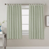 Linen Curtains Natural Linen Blended Tab Top Light Filtering Sheer Curtains