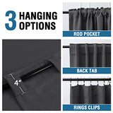 Blackout Thermal Insulated Room Darkening Back Tab/Rod Pocket Solid Color Curtains