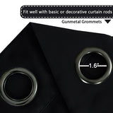 Blackout Thermal Insulated Grommet Solid Color Curtains