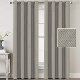 Linen Blackout Thermal Insulated  Primitive Textured Grommet Curtain