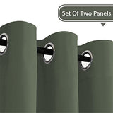 Blackout Thermal Insulated Grommet Solid Color Curtains