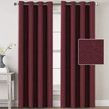 Linen Blackout Thermal Insulated  Primitive Textured Grommet Curtain