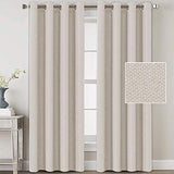 Linen Blackout Thermal Insulated  Primitive Textured Grommet Curtain