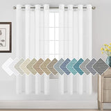 Natural Linen Blended Privacy Sheer Nickel Grommets Curtains