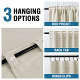 Blackout Thermal Insulated Room Darkening Back Tab/Rod Pocket Solid Color Curtains