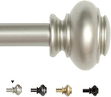 H.VERSAILTEX Fenstervorhangstangen für Fenster von 48 bis 84 Zoll, verstellbar, dekorativ, 3/4 Zoll Durchmesser, Einzelfenster-Vorhangstangen-Set mit klassischen Endstücken 