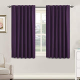 Blackout Thermal Insulated Room Darkening Back Tab/Rod Pocket Solid Color Curtains
