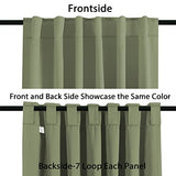 Blackout Thermal Insulated Room Darkening Back Tab/Rod Pocket Solid Color Curtains