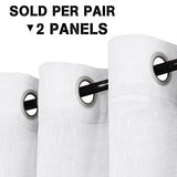 Natural Linen Blended Privacy Sheer Nickel Grommets Curtains