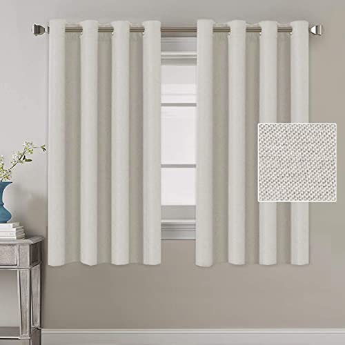 Linen Blackout Thermal Insulated  Primitive Textured Grommet Curtain