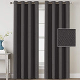 Linen Blackout Thermal Insulated  Primitive Textured Grommet Curtain