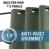 Blackout Thermal Insulated Grommet Solid Color Curtains