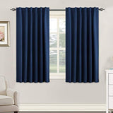 Blackout Thermal Insulated Room Darkening Back Tab/Rod Pocket Solid Color Curtains