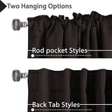 Blackout Thermal Insulated Room Darkening Back Tab/Rod Pocket Solid Color Curtains
