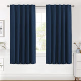 Blackout Thermal Insulated Room Darkening Back Tab/Rod Pocket Solid Color Curtains