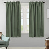 Blackout Thermal Insulated Room Darkening Back Tab/Rod Pocket Solid Color Curtains