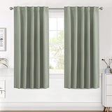 Blackout Thermal Insulated Room Darkening Back Tab/Rod Pocket Solid Color Curtains