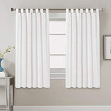 Linen Curtains Natural Linen Blended Tab Top Light Filtering Sheer Curtains