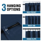 Blackout Thermal Insulated Room Darkening Back Tab/Rod Pocket Solid Color Curtains