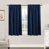 Blackout Thermal Insulated Room Darkening Back Tab/Rod Pocket Solid Color Curtains