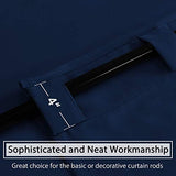 Blackout Thermal Insulated Room Darkening Back Tab/Rod Pocket Solid Color Curtains