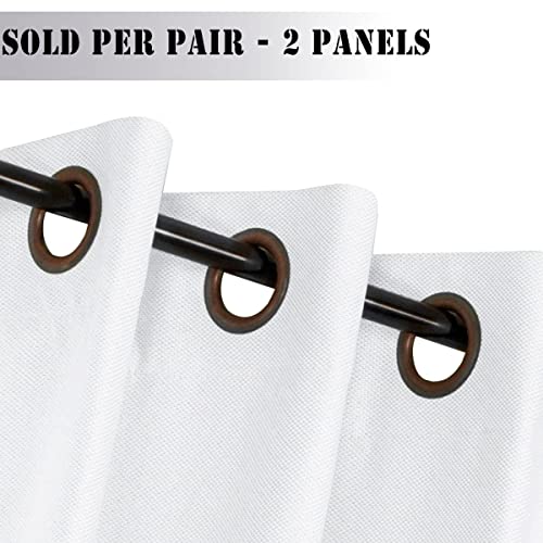 Linen Blackout Curtains Thermal Insulated Primitive Textured Grommet Curtains