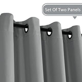 Blackout Thermal Insulated Grommet Solid Color Curtains