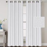 Linen Blackout Curtains Thermal Insulated Primitive Textured Grommet Curtains