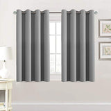 Blackout Thermal Insulated Grommet Solid Color Curtains
