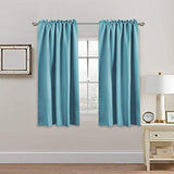 Blackout Thermal Insulated Room Darkening Back Tab/Rod Pocket Solid Color Curtains