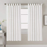 Linen Curtains Natural Linen Blended Tab Top Light Filtering Sheer Curtains