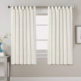 Linen Curtains Natural Linen Blended Tab Top Light Filtering Sheer Curtains
