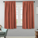 Blackout Thermal Insulated Room Darkening Back Tab/Rod Pocket Solid Color Curtains